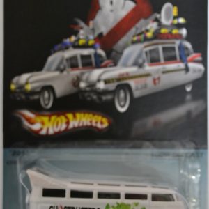 Hot Wheels White Volkswagen Drag Bus Custom-Made with Redline Real Rider Rubber Wheels Limited Edition Ghostbusters Series 1:64 Scale Collectible Die Cast Model Car.