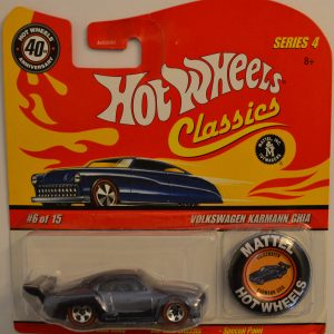 Hot Wheels Compatible Volkswagen Karmann Chia Black 6 of 15 Special Paint HW Classics Series 4 1:64 Scale Collectible Die Cast Model Car