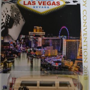Beige Volkswagen T2 Bus 1970 CUSTOM-Made Hot Wheels with Real Rider Rubber Wheels Special Edition ‘Las Vegas’ Series 1:64 Scale Collectable Die Cast Model Car.