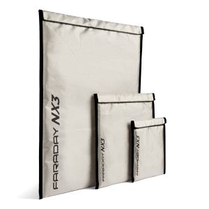 Faraday Defense- 3pc Small Kit NX3. Faraday Bag, Anti- tracking, Anti-Hacking. EMP Protection. Signal Blocking