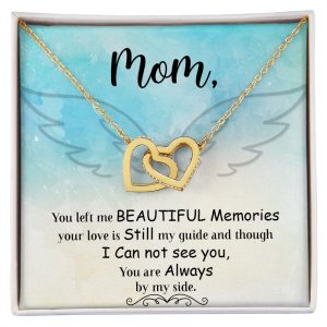 Gift For Mom/Bonus Mom – Interlocking Hearts Necklace