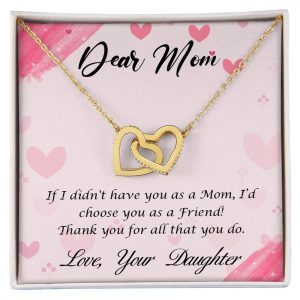 Gift For Mom – Interlocking Hearts Necklace