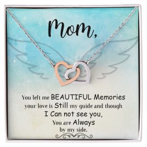 Gift For Mom/Bonus Mom – Interlocking Hearts Necklace