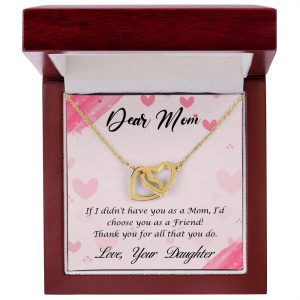 Gift For Mom – Interlocking Hearts Necklace