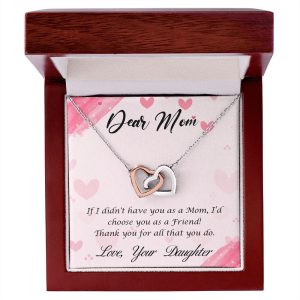 Gift For Mom – Interlocking Hearts Necklace