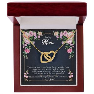 Gift For Mom – Interlocking Hearts Necklace