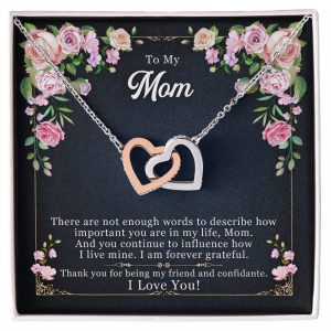 Gift For Mom – Interlocking Hearts Necklace