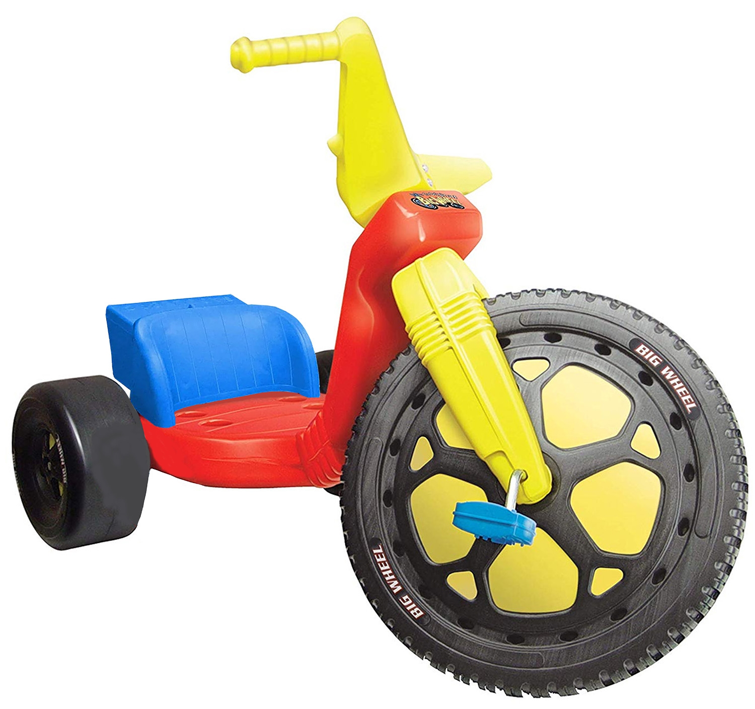 The Original Big Wheel 16″ Tricycle – Classic with a Blue Saddle Back Seat