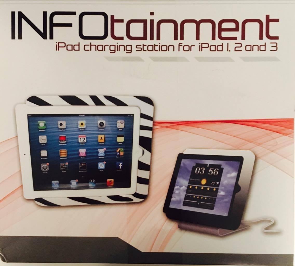 ZEBRA Print Charging Station Compatible with iPad 1, 2, and 3. by Infotainment