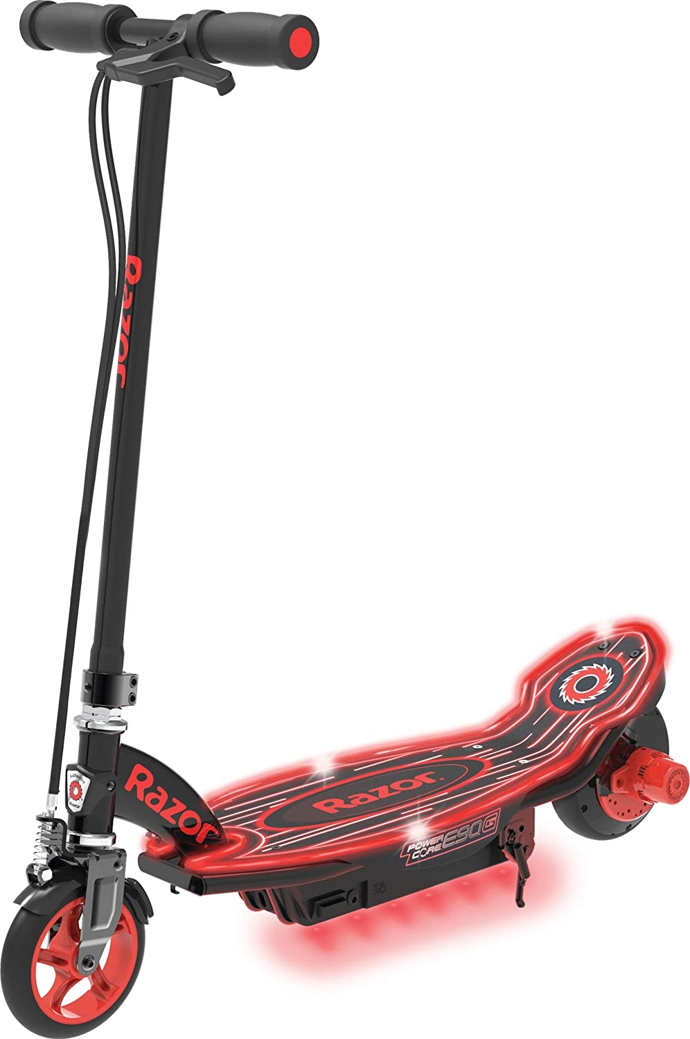 Razor Power Core Black/Red E90 Electric Scooter – Glow in the Dark