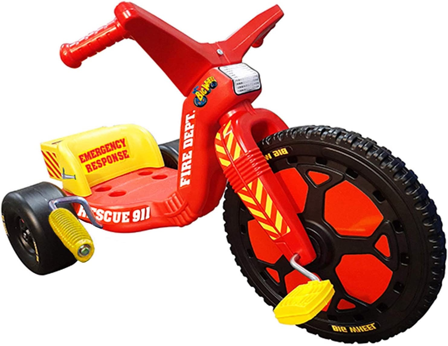 Fire & Rescue The Original Big Wheel 16″ Spin Out Racer 911 Limited Edition Trike with Hand Vrake